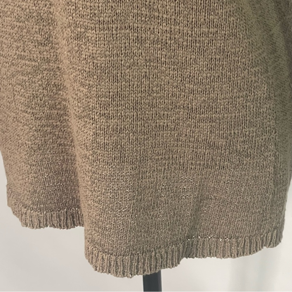 Rachel Zoe Karla Open Knit neutral fall sweater Taupe brown women Size L Classic - Picture 4 of 12